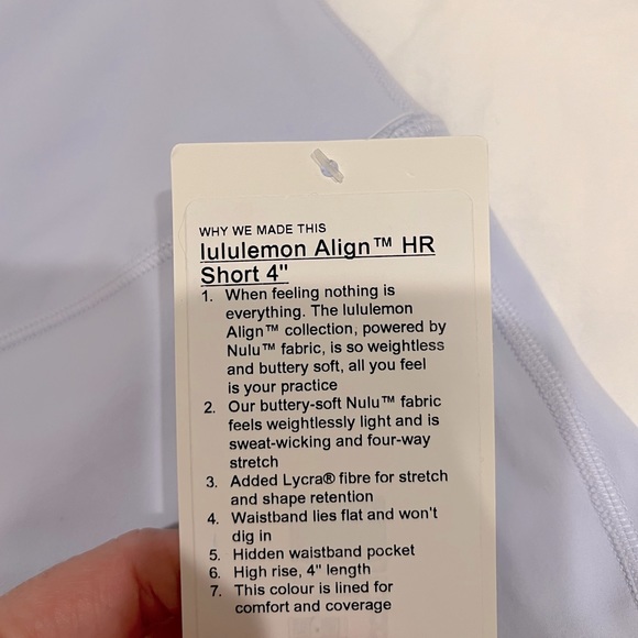 LULULEMON ALIGN SHORTS - Picture 4 of 5